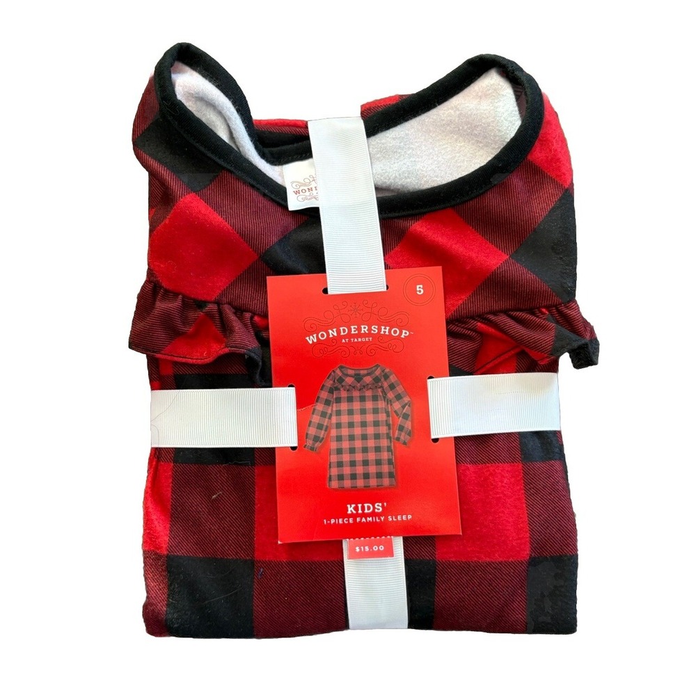 Wondershop Kids Plaid Flannel Sleep Dress Size 5 Nightgown Pajama Buffalo NEW